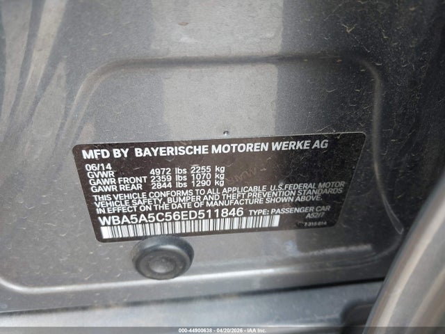 Продаж на аукціоні авто 2014 Bmw 528i, vin: WBA5A5C56ED511846, номер лоту: 44900638