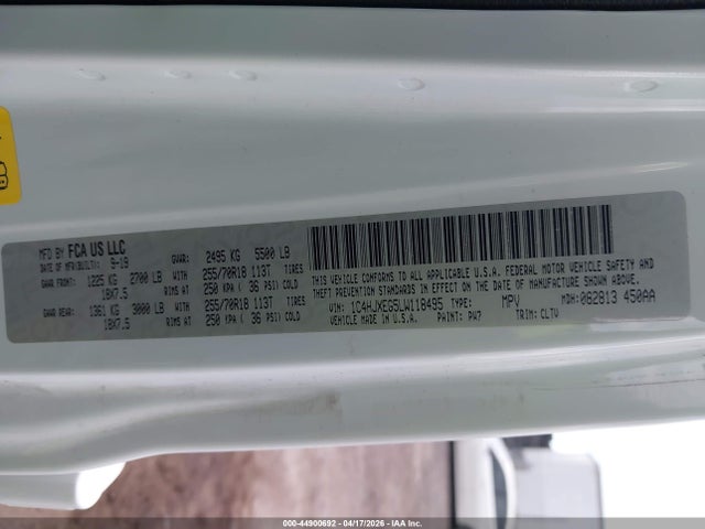 1C4HJXEG5LW118495 Jeep Wrangler Unlimited Sahara 4x4