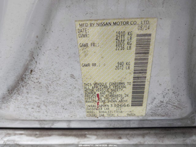 1N4AL3AP0FN330666 Nissan Altima 2.5 S