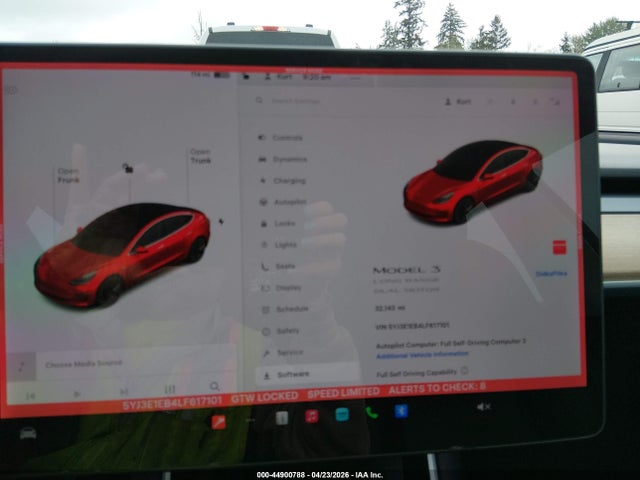 2020 Tesla Model 3 Long Range Dual Motor All-wheel Drive მანქანა იყიდება აუქციონზე, vin: 5YJ3E1EB4LF617101, აუქციონის ნომერი: 44900788