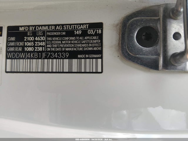 WDDWJ4KB1JF734339 Mercedes-Benz C 300 4matic