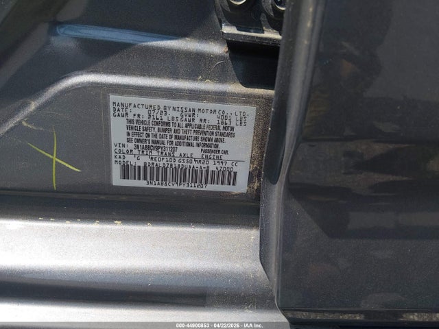Продаж на аукціоні авто 2023 Nissan Sentra Sv Xtronic Cvt, vin: 3N1AB8CV9PY311207, номер лоту: 44900853