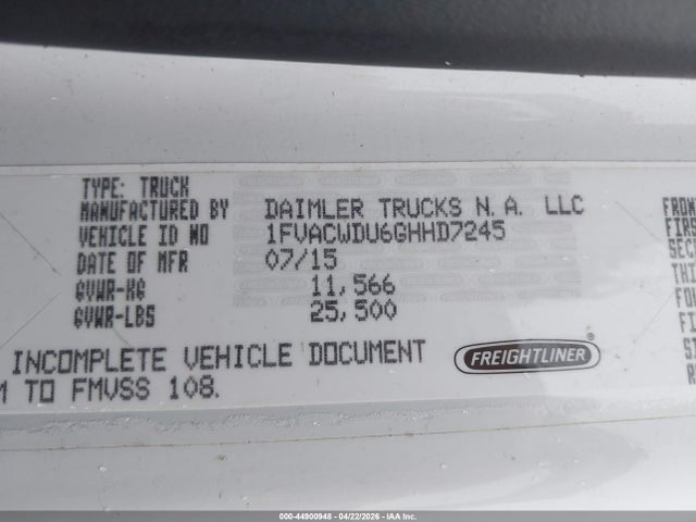 Freightliner M2 106 Medium Duty 2016 1FVACWDU6GHHD7245 Image 9