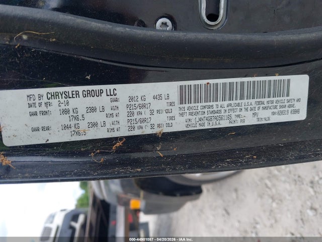 44901087 :رقم المزاد ، 1J4NT4GB7AD561165 vin ، 2010 Jeep Patriot Limited مزاد بيع