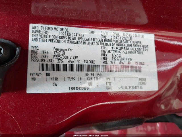 Ford C-max Hybrid Se 2014 1FADP5AU9EL501721 Image 9