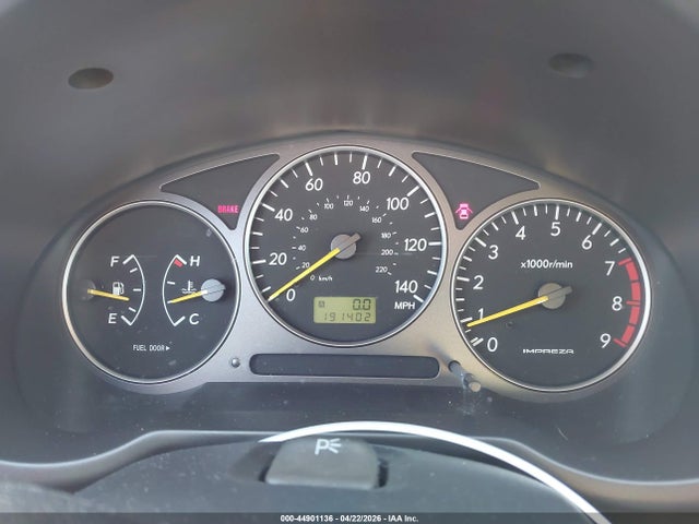 44901136 :رقم المزاد ، JF1GD29622G510940 vin ، 2002 Subaru Impreza Wrx مزاد بيع