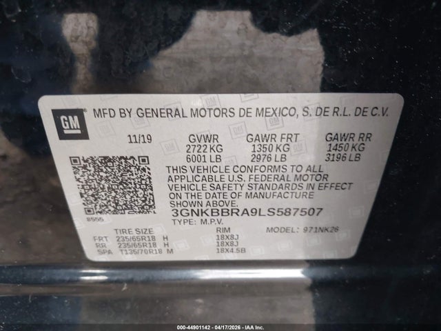 2020 CHEVROLET BLAZER 3GNKBBRA9LS587507 Photo 8