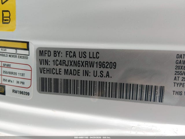 2024 Jeep Wrangler 4xe Sport S 4xe მანქანა იყიდება აუქციონზე, vin: 1C4RJXN6XRW196209, აუქციონის ნომერი: 44901165