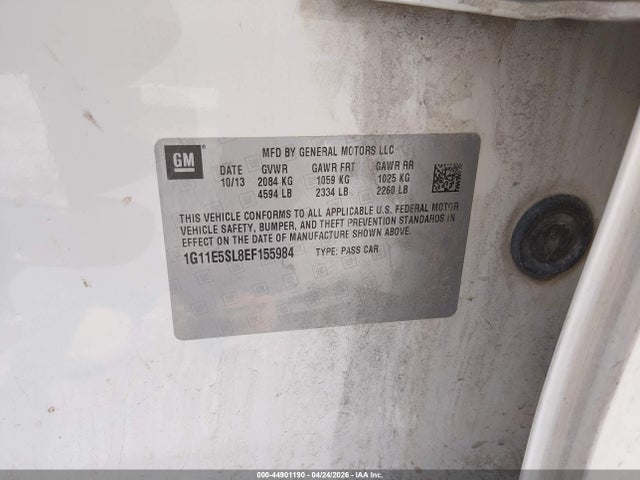 Продаж на аукціоні авто 2014 Chevrolet Malibu 2lt, vin: 1G11E5SL8EF155984, номер лоту: 44901190