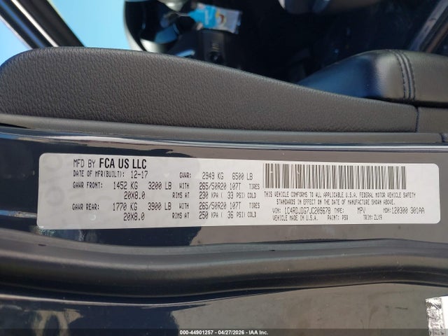 44901257 :رقم المزاد ، 1C4RDJDG7JC209678 vin ، 2018 Dodge Durango Gt Awd مزاد بيع