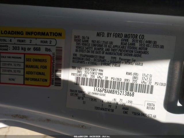Ford Mustang V6 2017 1FA6P8AM8H5213868 Image 9
