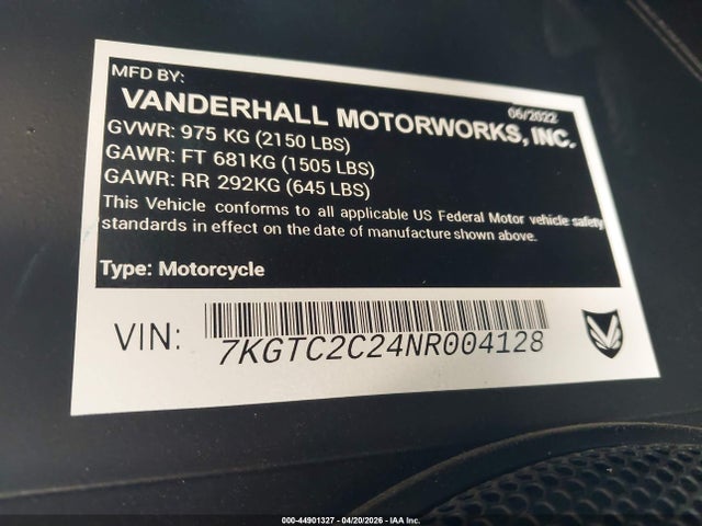 Vanderhall Carmel 2022 7KGTC2C24NR004128 Image 10