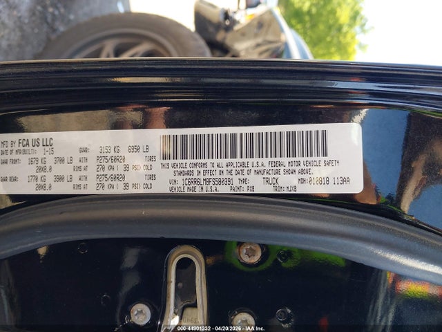 Продаж на аукціоні авто 2015 Ram 1500 Big Horn, vin: 1C6RR6LM8FS580391, номер лоту: 44901332
