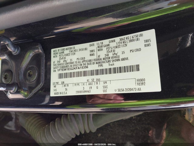 1FTEW1EG2KFA15356 Ford F-150 Limited