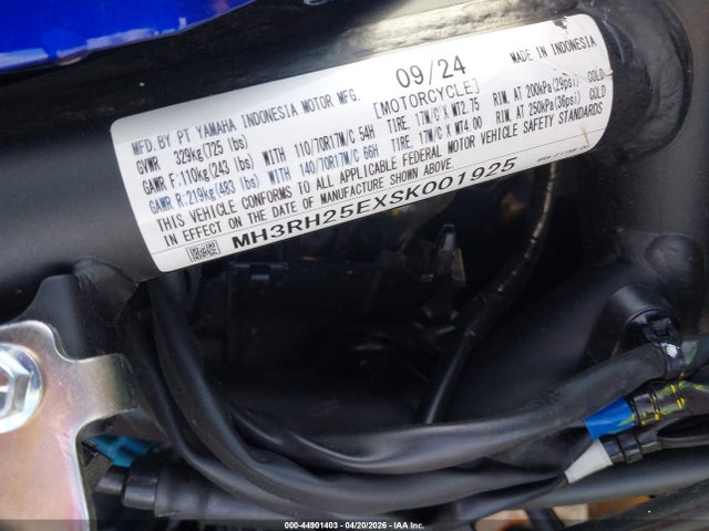 Aukcja sprzedaży 2025 Yamaha Yfz320 A, vin: MH3RH25EXSK001925, numer aukcji: 44901403