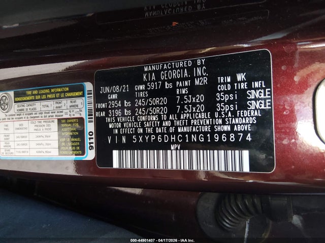 2022 KIA TELLURIDE 5XYP6DHC1NG196874 Photo 8