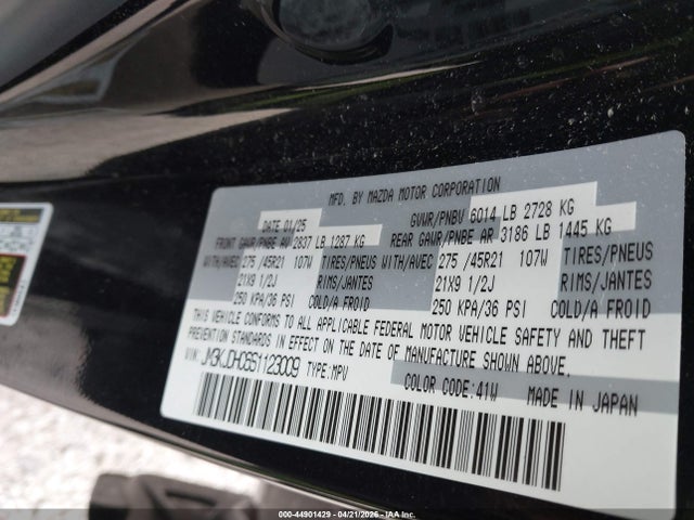 Aukcja sprzedaży 2025 Mazda Cx-70 3.3 Turbo S Premium, vin: JM3KJDHC6S1123009, numer aukcji: 44901429