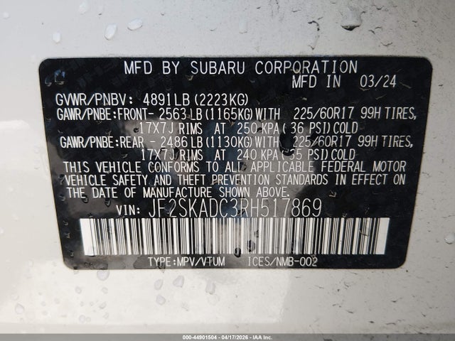 JF2SKADC3RH517869 Subaru Forester Premium
