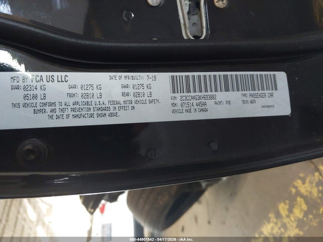 Продаж на аукціоні авто 2019 Chrysler 300 Touring L, vin: 2C3CCAAG3KH693882, номер лоту: 44901542