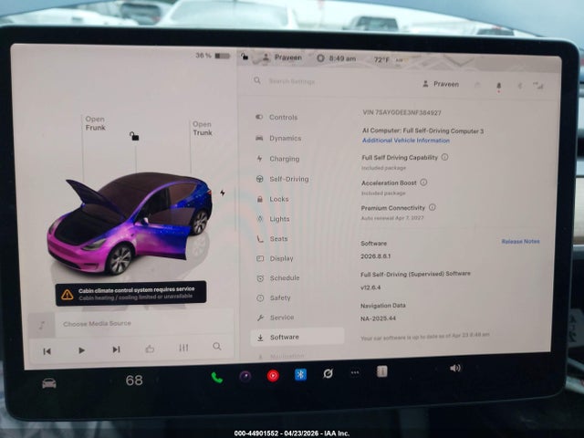 Aukcja sprzedaży 2022 Tesla Model Y Long Range Dual Motor All-wheel Drive, vin: 7SAYGDEE3NF384927, numer aukcji: 44901552