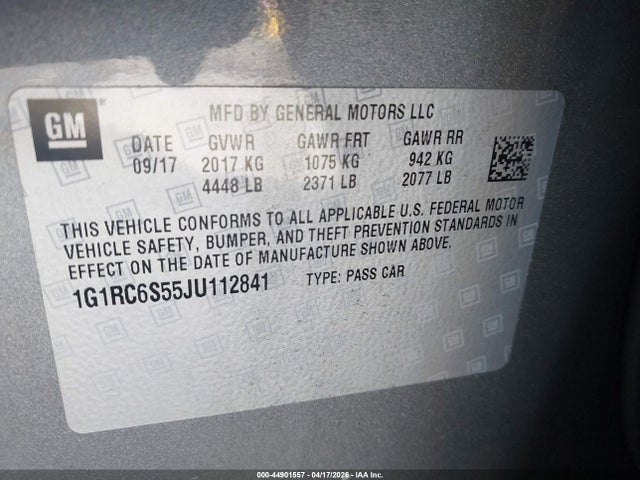 Chevrolet VOLT LT 2018 1G1RC6S55JU112841 Image 9