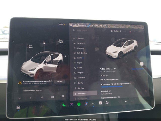 2024 Tesla Model Y მანქანა იყიდება აუქციონზე, vin: 7SAYGDED1RF202512, აუქციონის ნომერი: 44901560