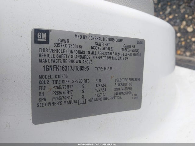 Продаж на аукціоні авто 2012 Chevrolet Suburban 1500 Commercial Fleet, vin: 1GNSK5E70CR305107, номер лоту: 44901568