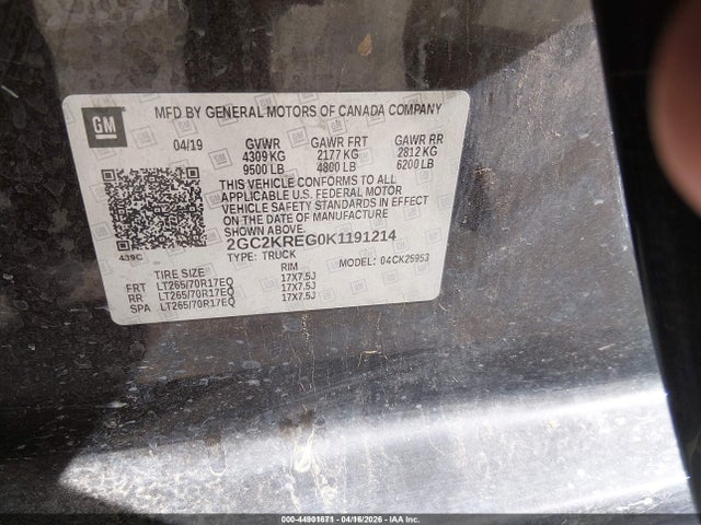 2GC2KREG0K1191214 Chevrolet Silverado 2500hd Wt