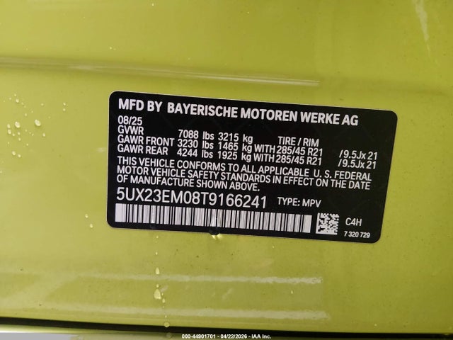 5UX23EM08T9166241 BMW X7 Xdrive40i