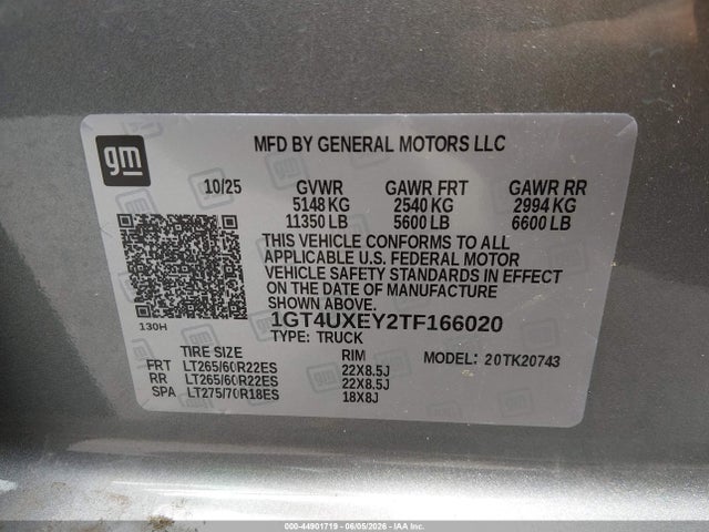 Aukcja sprzedaży 2026 Gmc Sierra 2500hd , Standard Bed, Denali Ultimate, 4wd, vin: 1GT4UXEY2TF166020, numer aukcji: 44901719