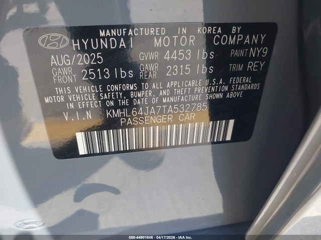 Hyundai Sonata Sel Sport 2026 KMHL64JA7TA532785 Image 9