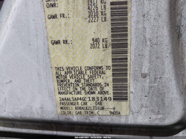 Nissan Altima 2.5 Sv 2016 1N4AL3AP4GC183149 Image 9