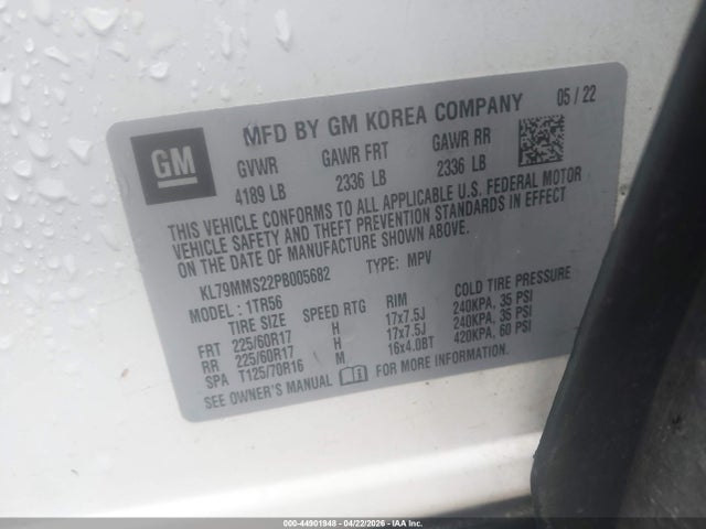 Продажа на аукционе авто 2023 Chevrolet Trailblazer Fwd Ls, vin: KL79MMS22PB005682, номер лота: 44901948