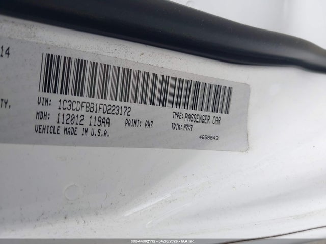 Продажа на аукционе авто 2015 Dodge Dart Sxt, vin: 1C3CDFBB1FD223172, номер лота: 44902112