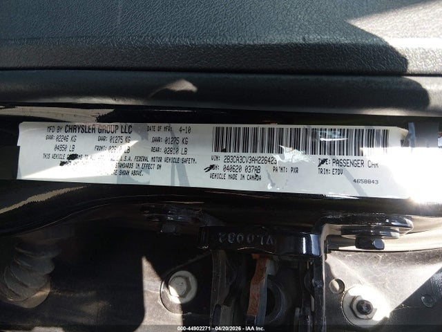 2010 Dodge Charger Sxt მანქანა იყიდება აუქციონზე, vin: 2B3CA3CV3AH226423, აუქციონის ნომერი: 44902271