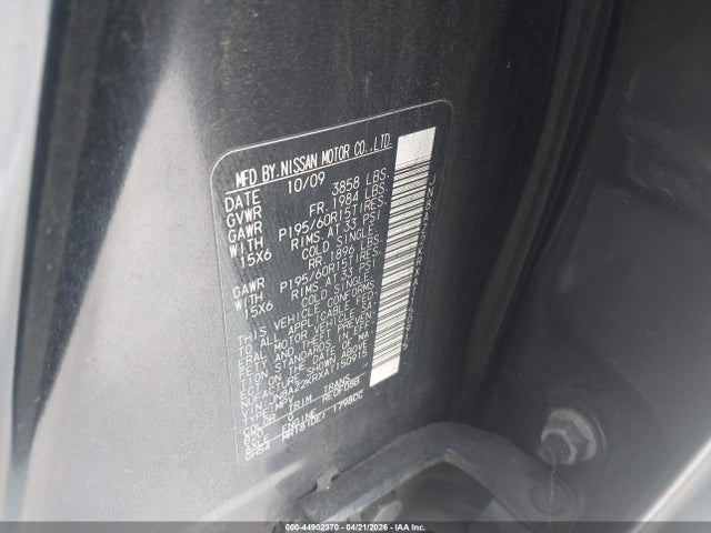 44902370 :رقم المزاد ، JN8AZ2KRXAT150915 vin ، 2010 Nissan Cube 1.8s مزاد بيع