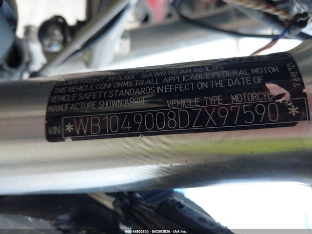 Продаж на аукціоні авто 2013 Bmw R1200 R, vin: WB1049008DZX97590, номер лоту: 44902403