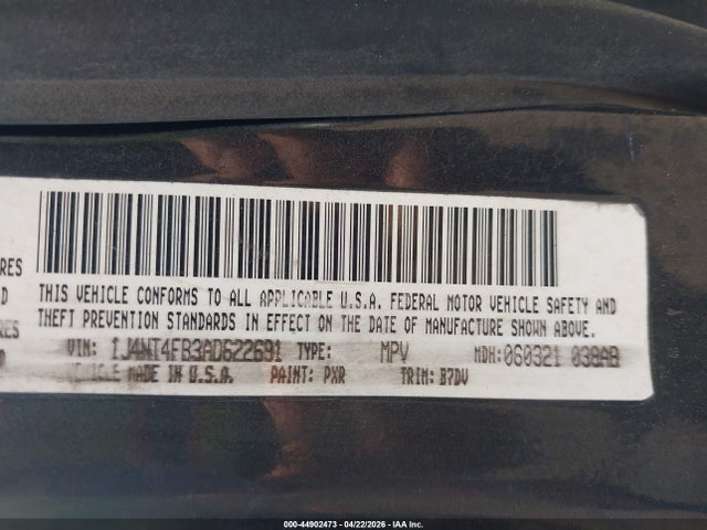 Auction sale of the 2010 Jeep Compass Sport, vin: 1J4NT4FB3AD622691, lot number: 44902473
