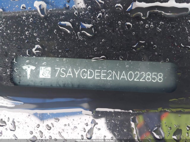 Продаж на аукціоні авто 2022 Tesla Model Y Long Range Dual Motor All-wheel Drive, vin: 7SAYGDEE2NA022858, номер лоту: 44902552