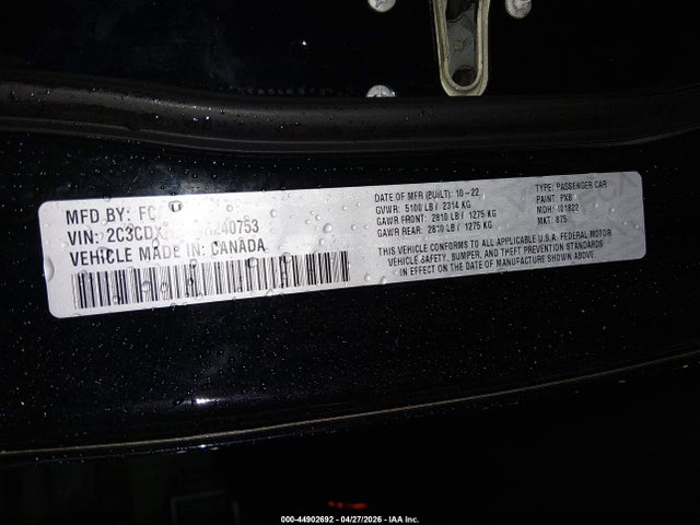 Aukcja sprzedaży 2022 Dodge Charger Gt Rwd, vin: 2C3CDXHG4NH240753, numer aukcji: 44902692
