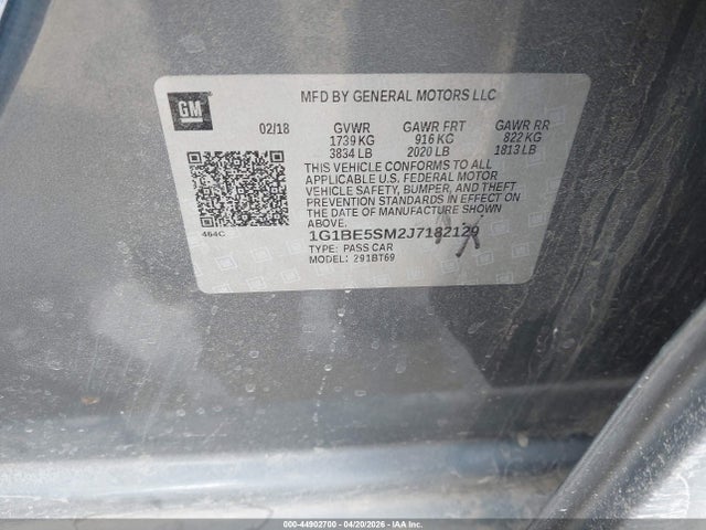 1G1BE5SM2J7182129 Chevrolet Cruze Lt Auto