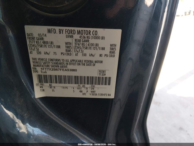 Ford F-250 Xl 2015 1FT7X2B67FEA53880 Image 9