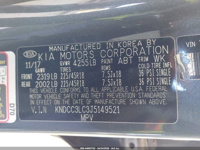 KNDCC3LC3J5149521 KIA NIRO EX