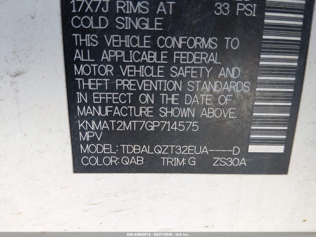 Nissan Rogue S/sl/sv 2016 KNMAT2MT7GP714575 Image 9