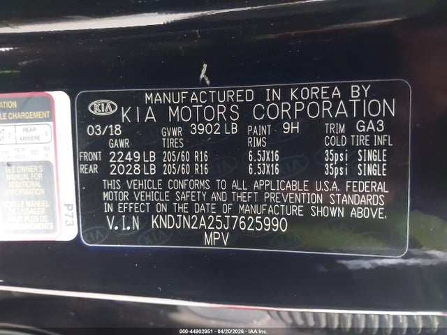 Продаж на аукціоні авто 2018 Kia Soul !, vin: KNDJN2A25J7625990, номер лоту: 44902951