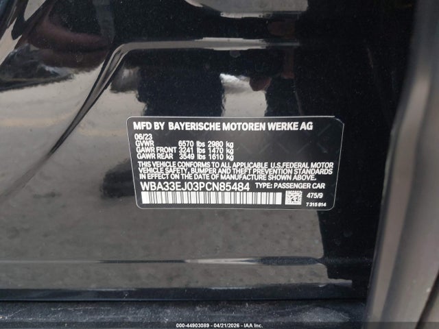 BMW 760 I Xdrive 2023 WBA33EJ03PCN85484 Image 9
