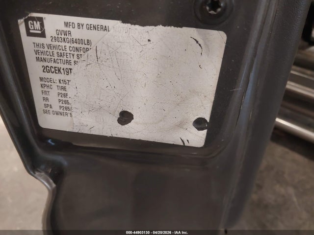 Aukcja sprzedaży 2002 Chevrolet Silverado 1500 Ls, vin: 2GCEK19T021360380, numer aukcji: 44903130