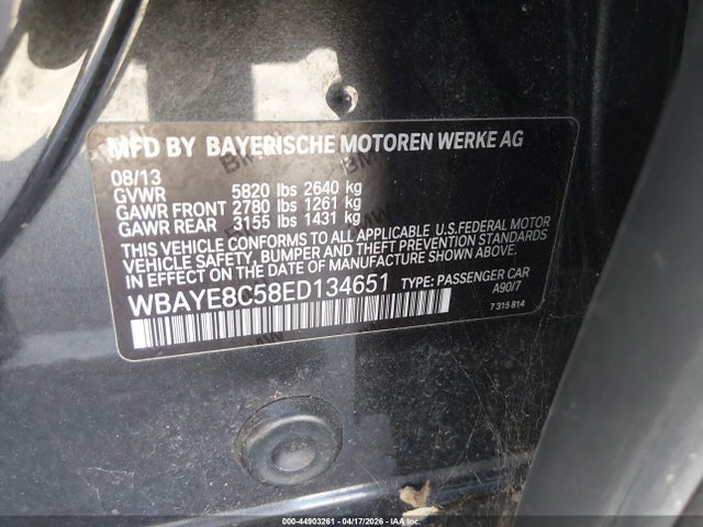 Продаж на аукціоні авто 2014 Bmw Alpina B7, vin: WBAYE8C58ED134651, номер лоту: 44903261