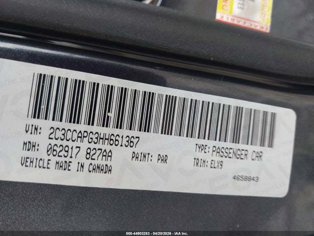 44903283 :رقم المزاد ، 2C3CCAPG3HH661367 vin ، 2017 Chrysler 300c Platinum مزاد بيع