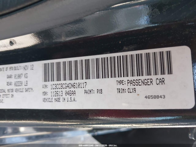 Aukcja sprzedaży 2013 Chrysler 200 Limited, vin: 1C3CCBCG4DN610117, numer aukcji: 44903340